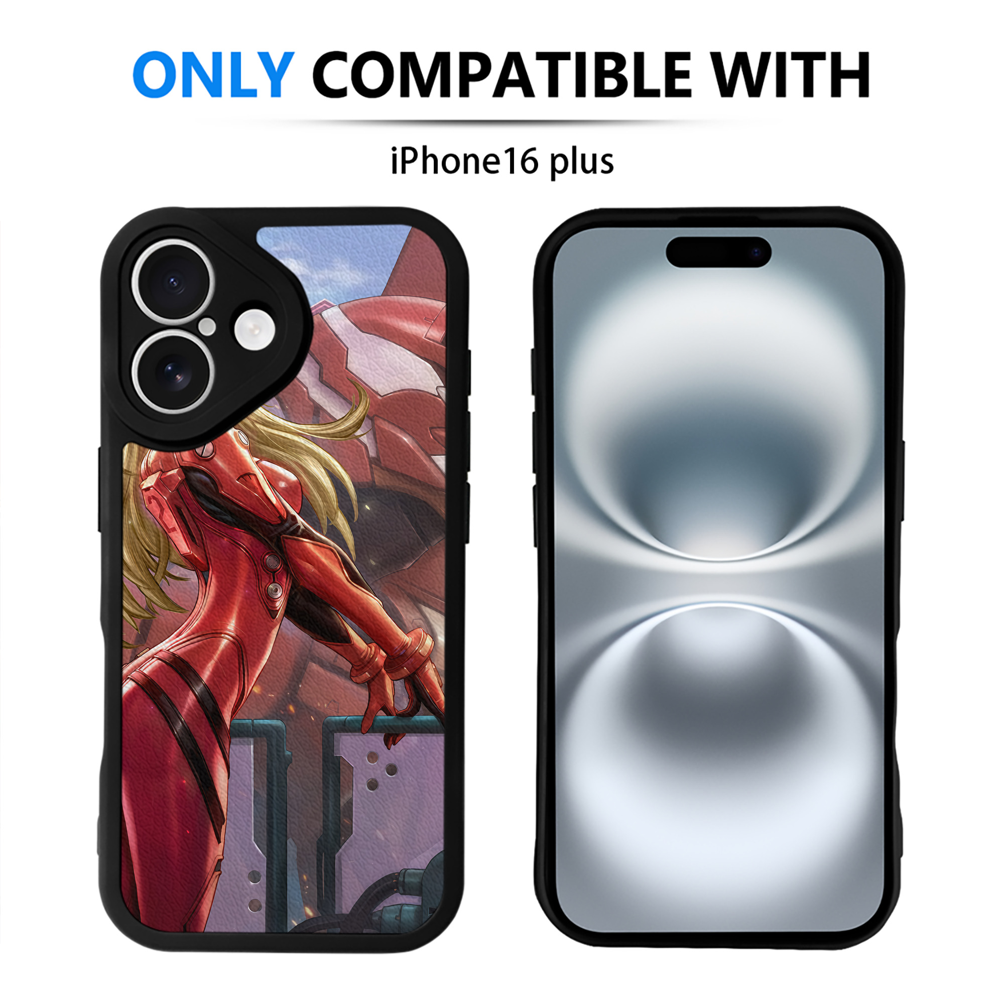 （画像用） EVA 新世紀エヴァンゲリオン 【iPhone 16シリーズ対応】シリコンスマホケース（レザー調） 材質：シリコン